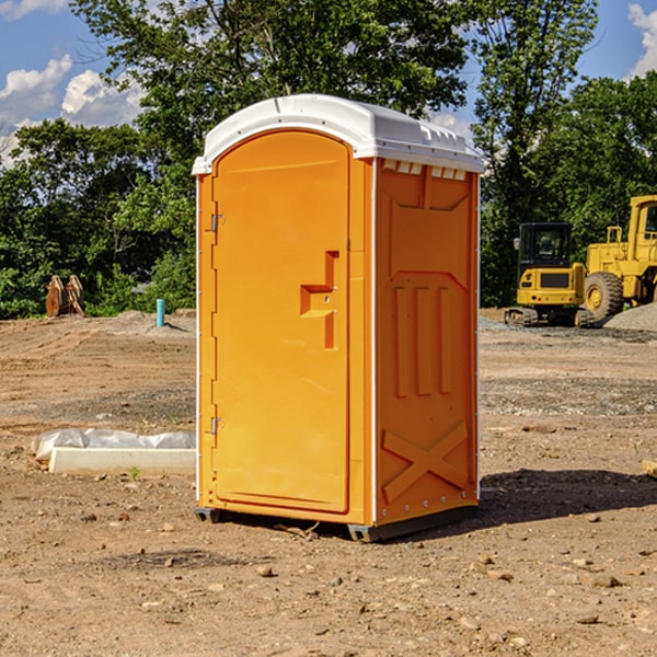 how often are the portable restrooms cleaned and serviced during a rental period in Oriska